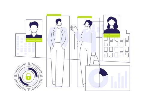 Computer vision abstract concept vector illustration. Stock Illustration