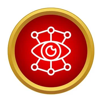 Computer vision icon representing artificial intelligence and data 库存插图