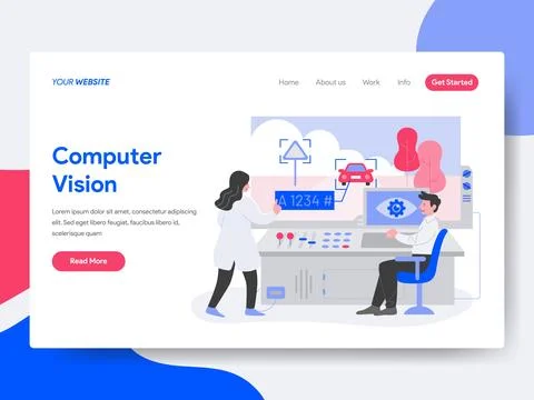 Computer Vision Illustration 스톡 일러스트