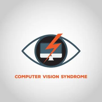 Computer vision syndrome Stock Illustration