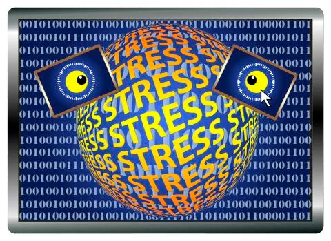 Computer Vision Syndrome Stock Illustration