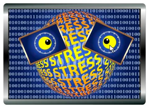 Computer Vision Syndrome Stock Illustration