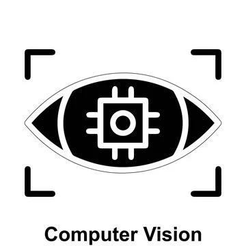 Computer vision vector icon design. Stock Illustration