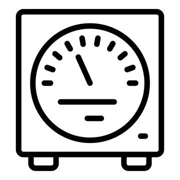 Computer voltage regulator icon, outline style Stockillustratie