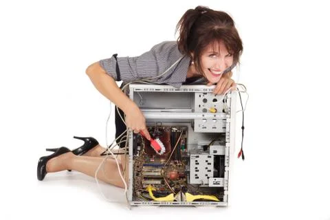 Computer washing Stockfoto's