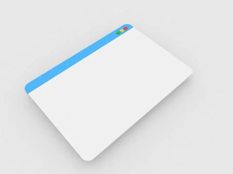 Computer web browser on a white background. Stock Illustration