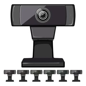 Computer web camera cartoon vector graphic Stock-Illustration