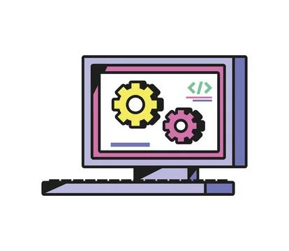 Computer web development Stock Illustration