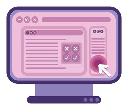 Computer web development Illustrazione stock