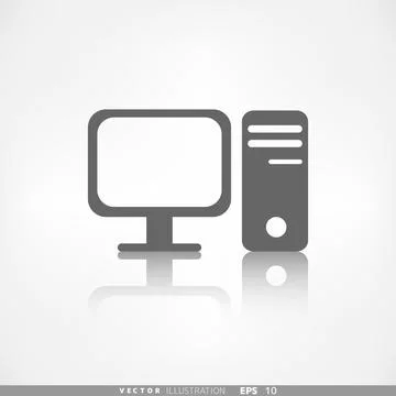 Computer web icon vector illustration. Illustrazione stock