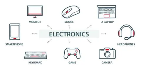 Computer. Web icons. Illustrazione stock