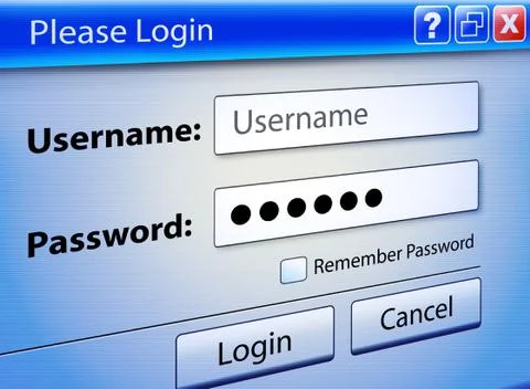 Computer web signin user security 스톡 사진