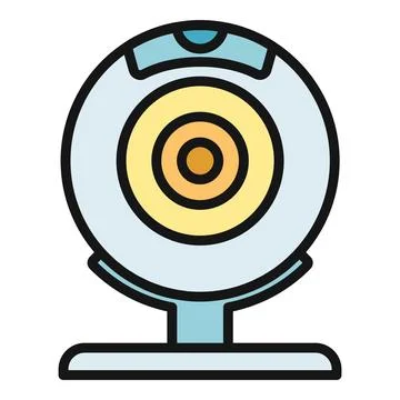 Computer webcam icon for communication and video calls イラスト素材