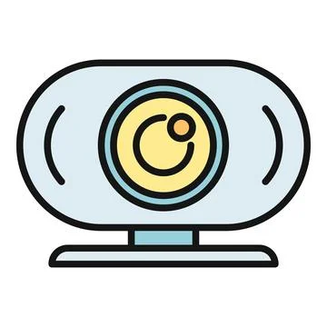 Computer webcam icon for online communication technology Stock-Illustration