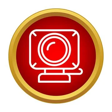 Computer webcam icon representing digital video communication イラスト素材