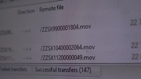 Computer on which the loading or unloading of files is displayed. Stock Footage 117170895