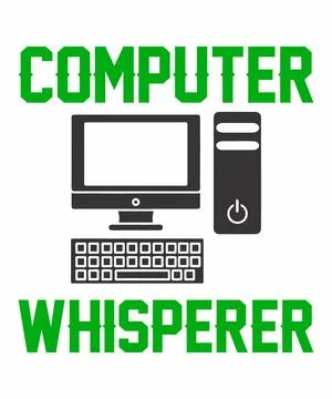 Computer whisperer Stock Illustration