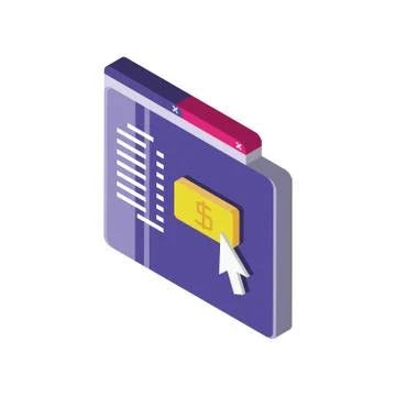 Computer window with buy button on white background イラスト素材