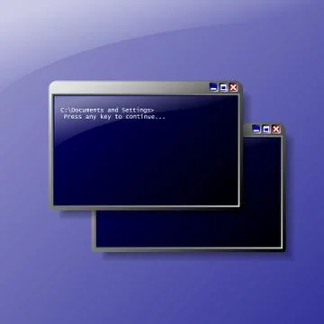 Computer Window Illustrazione stock