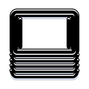 Computer window interface icon stack concept Stock Illustration