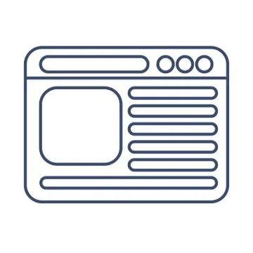 Computer window , line style icon 스톡 일러스트