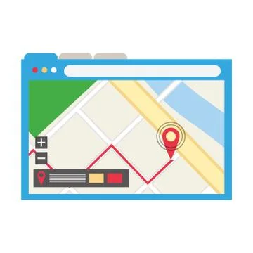 Computer window technology hardware cartoon Stock Illustration