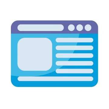 Computer window on white background Stockillustratie