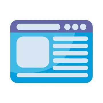 Computer window on white background 库存插图