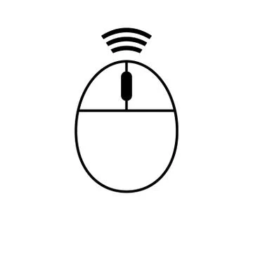 Computer wireless mouse icon. Stock Illustration