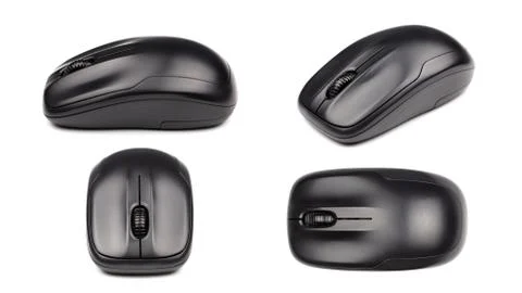 Computer wireless mouse isolated on white background. Foto stock