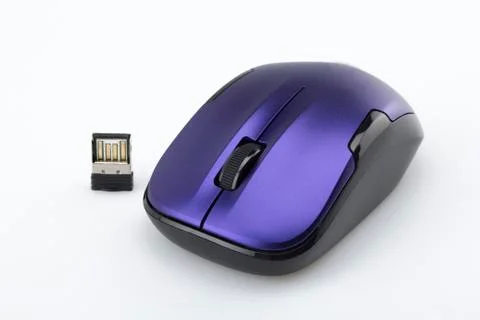 Computer wireless mouse on white background Stock Photos