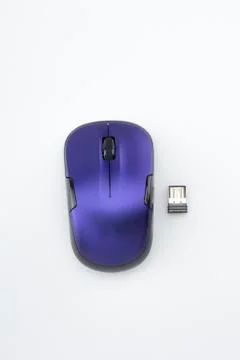Computer wireless mouse on white background Stock Photos