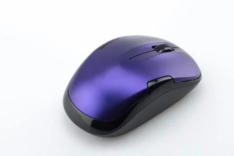 Computer wireless mouse on white background Stock Photos