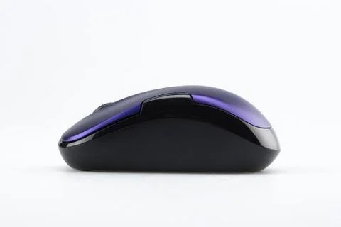 Computer wireless mouse on white background Stock Photos