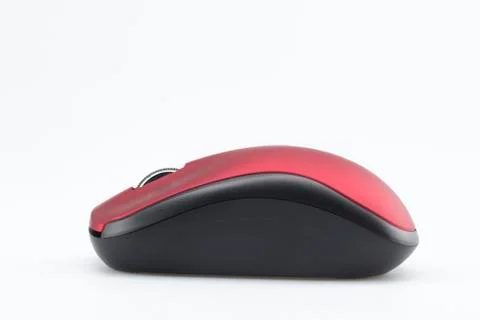 Computer wireless mouse on white background Stock Photos