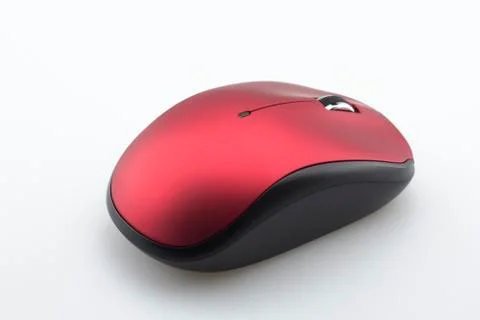 Computer wireless mouse on white background Stock Photos