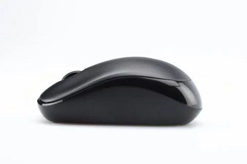 Computer wireless mouse on white background Stock Photos