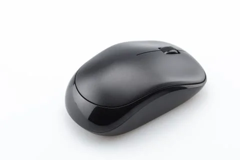 Computer wireless mouse on white background Stock Photos