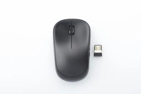 Computer wireless mouse on white background Foto stock