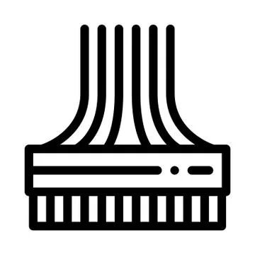 Computer wires black icon vector illustration Stock Illustration