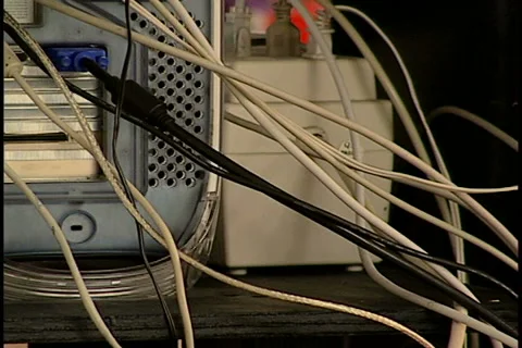 Computer Wires Video stock 2598715