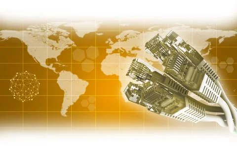 Computer wires Stock Illustration