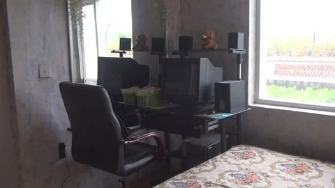 Computer without electricty, Hamhung, North Korea Stock Footage 299900560
