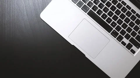 Computer in the wooden Table Stock Footage 313057227