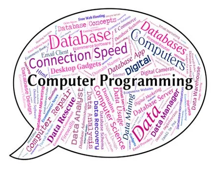 Computer Word Indicates Software Development And Application Stock-Illustration