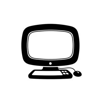 Computer Work Daily Routine Icon Illustrazione stock