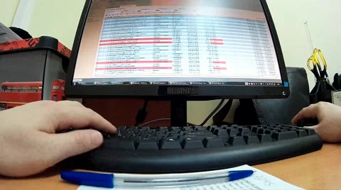 Computer work Stock Footage 45940957