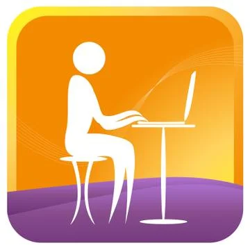 Computer work Stock Illustration