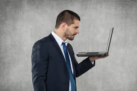 Computer at work Foto stock