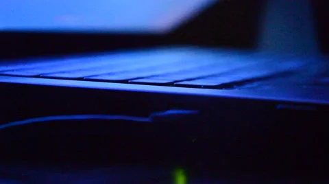 Computer working over night Stock Footage 41462137